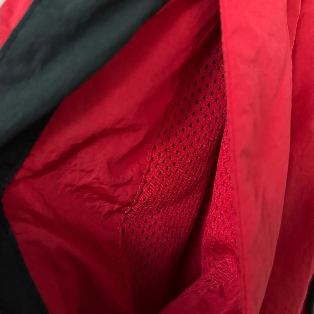 Jordan Red Nylon Track Pants Jumpman Logo Athletic Windbreaker Joggers Size M